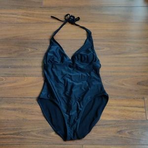 Old Navy black one piece swimsuit low back